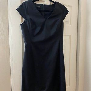 Talbots Dress - Navy with very fine pinstripes